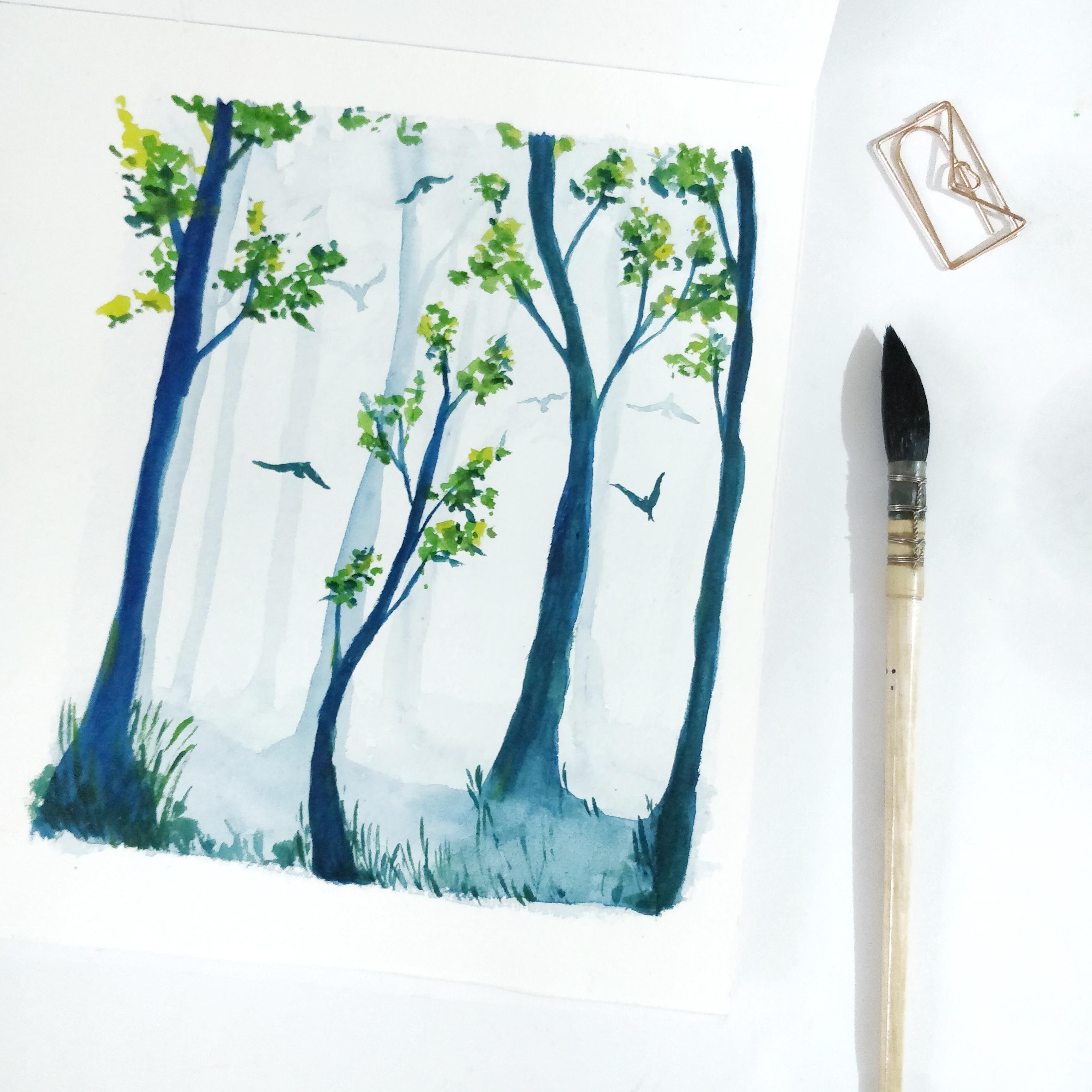 Misty forest - student project