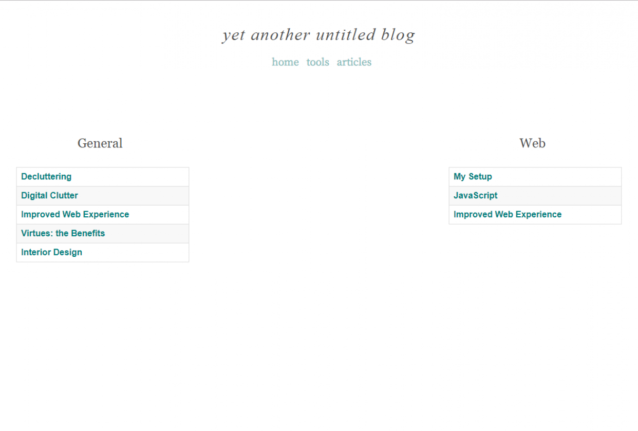 Personal Blog - student project
