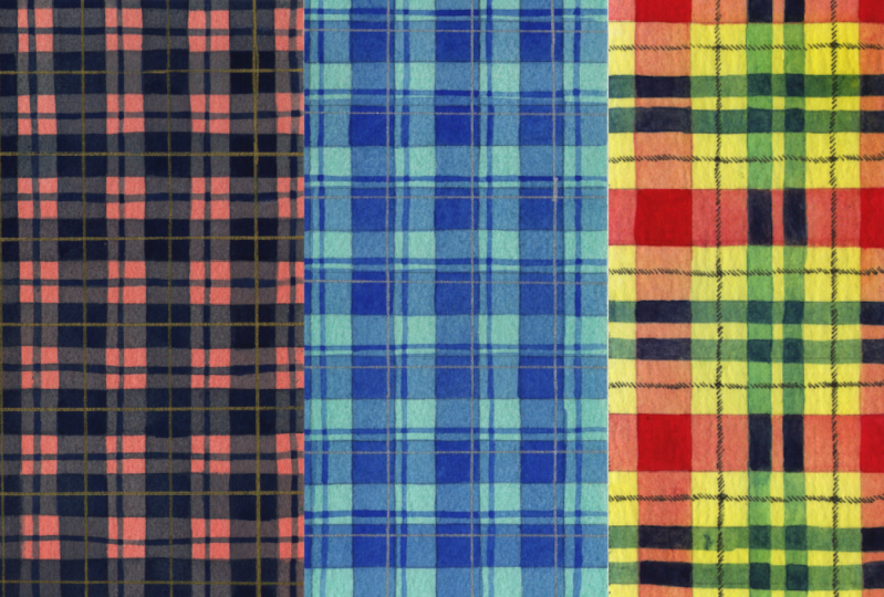 Watercolor plaids