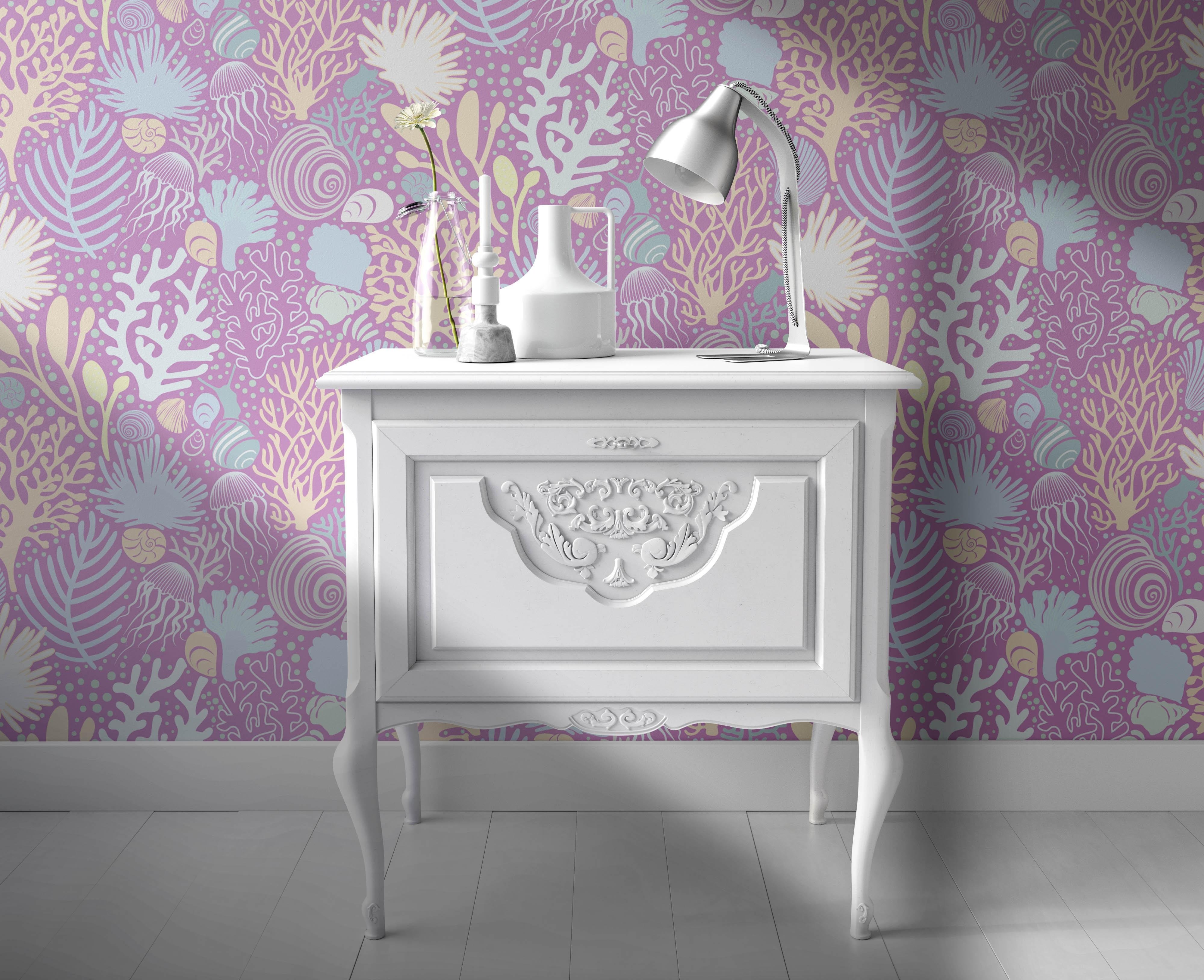 Coral and Sea Life Wallpaper - student project