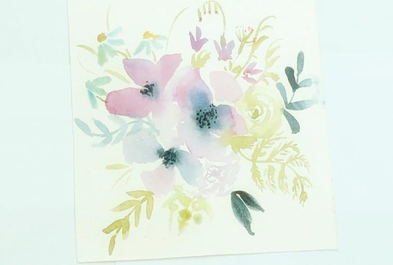 Vintage loose florals in watercolor