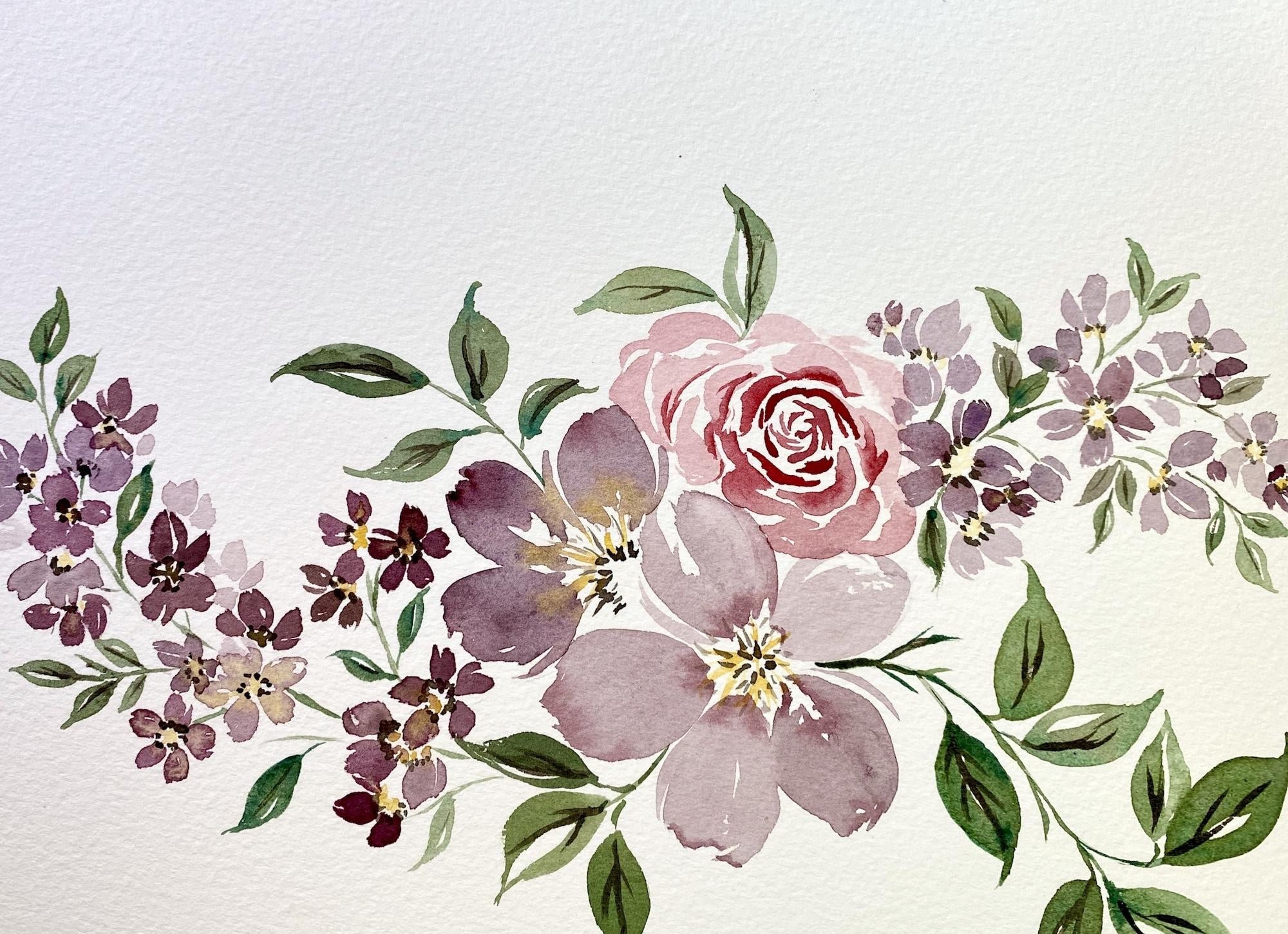 Loose Watercolor Elements - student project