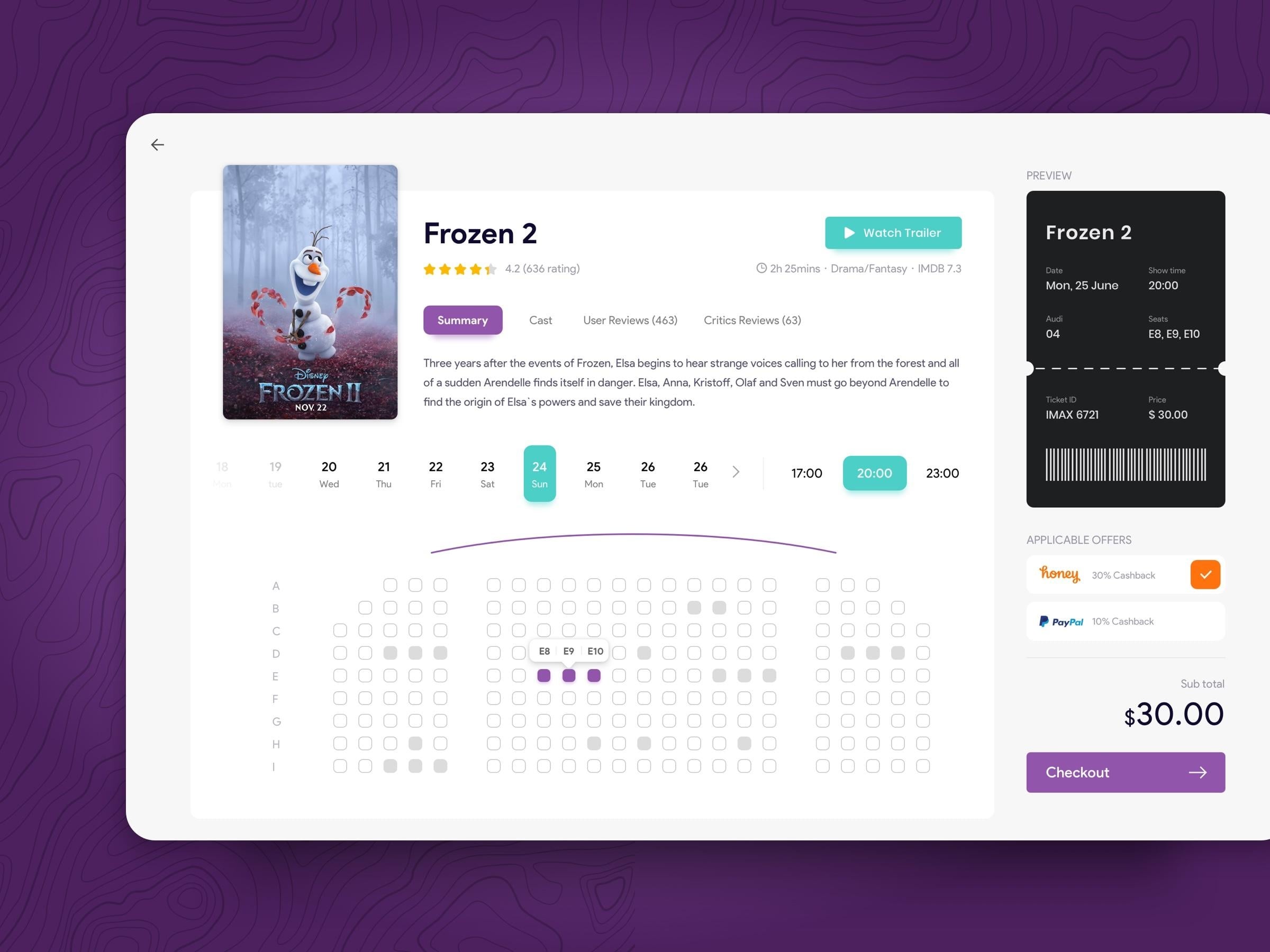 Movie booking - student project