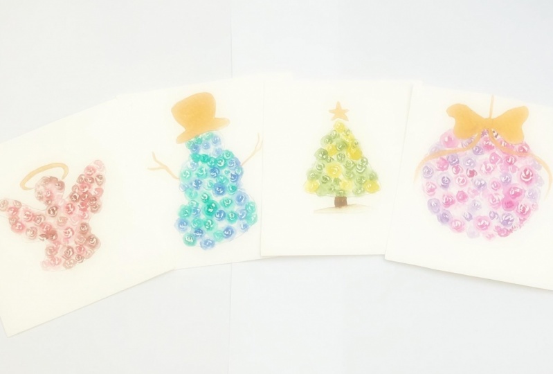 Christmas floral silhouette