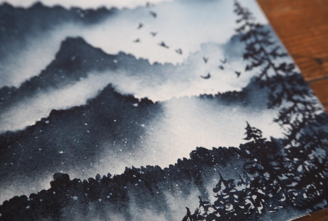 Serene Landscapes in Watercolor - student project