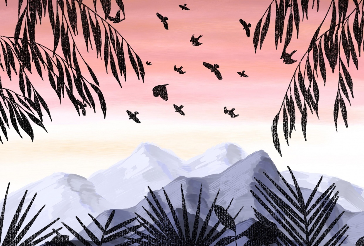 Acrylic Landscapes in Procreate - student project