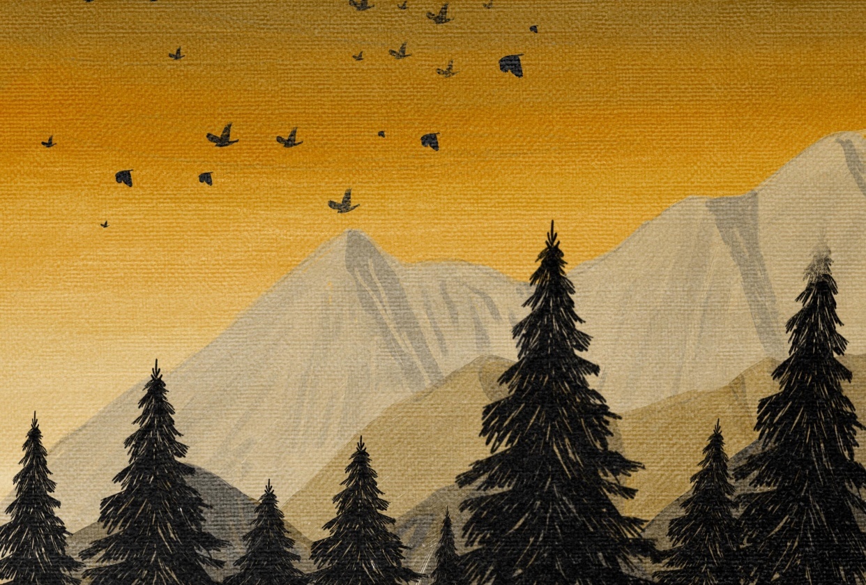 First ever acrylic painting in (or out) of Procreate - student project