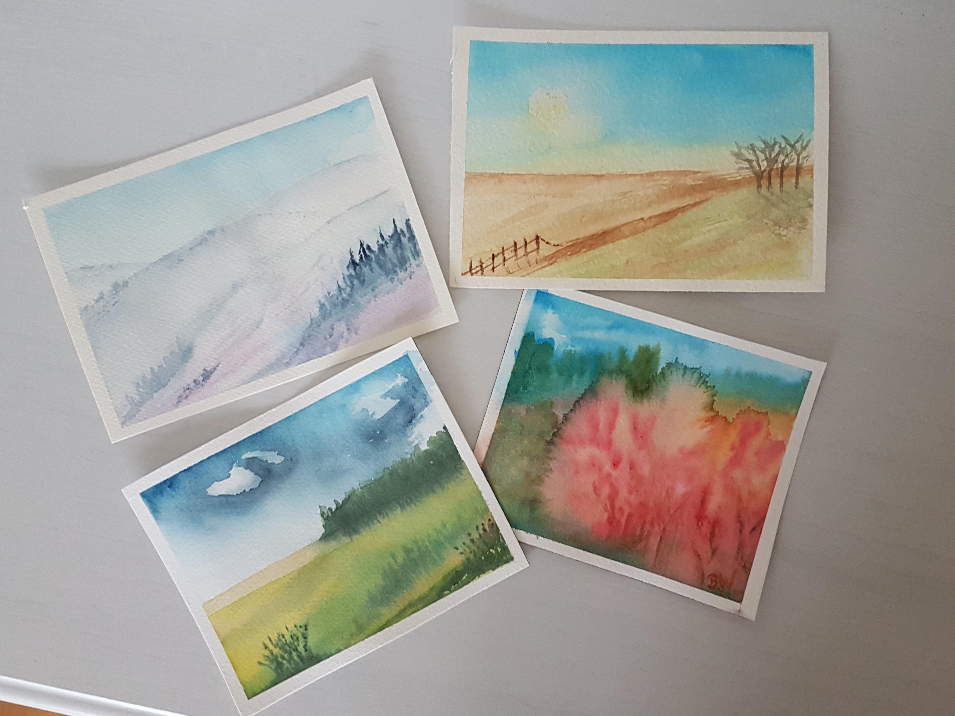Landscapes inspired by the four seasons - student project