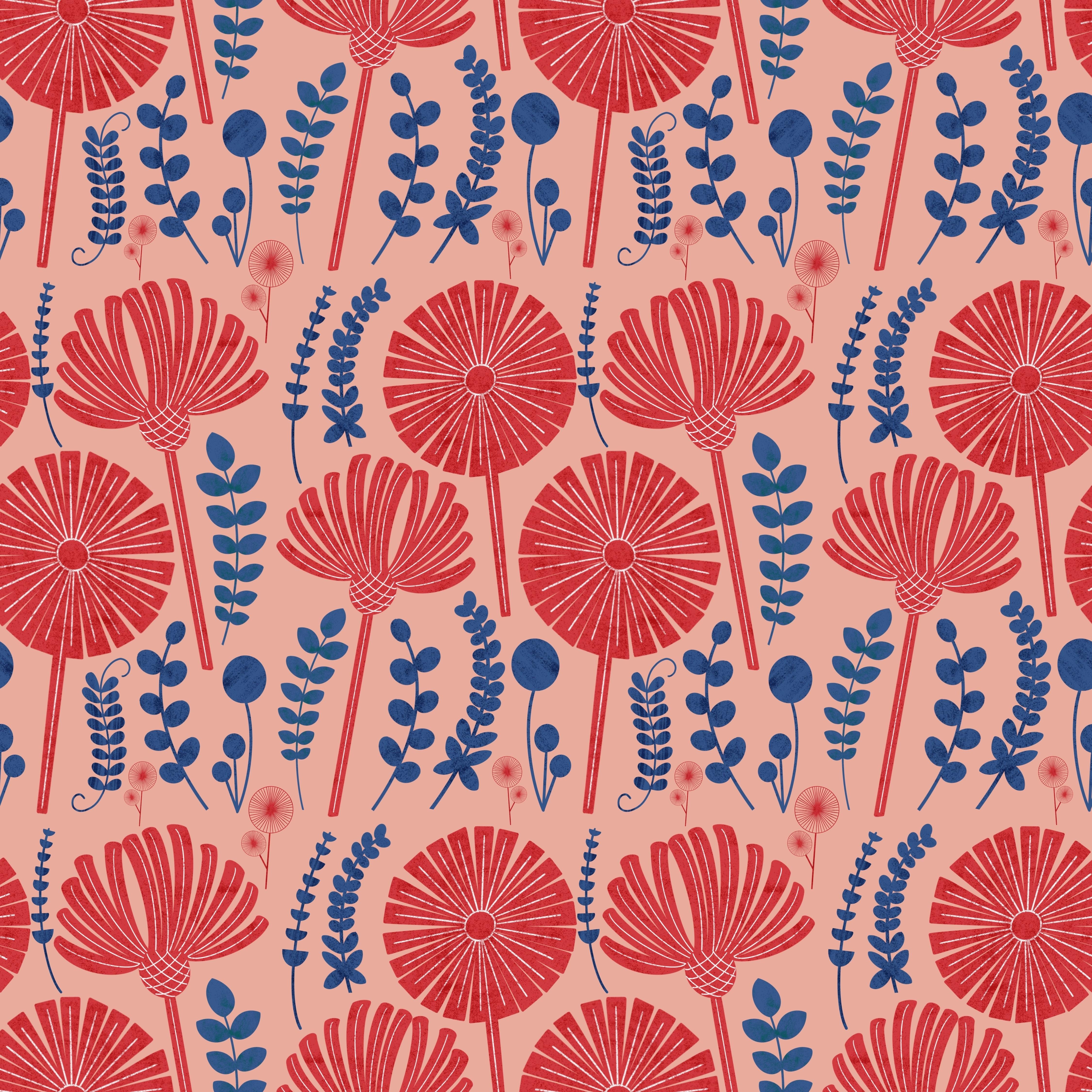 A limited colour palette, inspired by Nordic designs with a vintage flare - student project