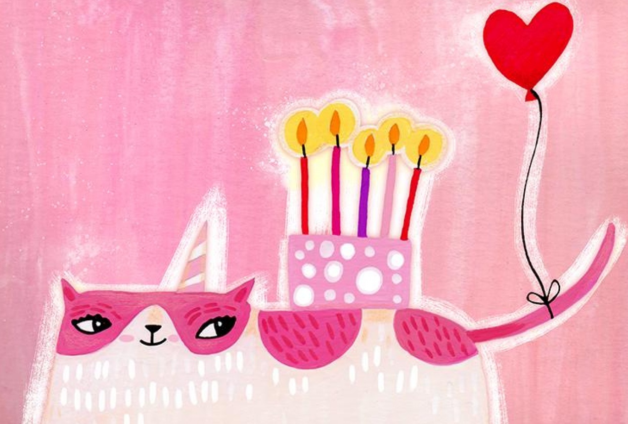 Purrfect Birthday Kitty - student project