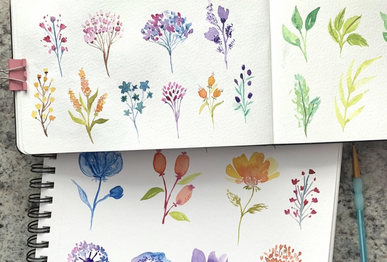 Watercolor Floral Fun!