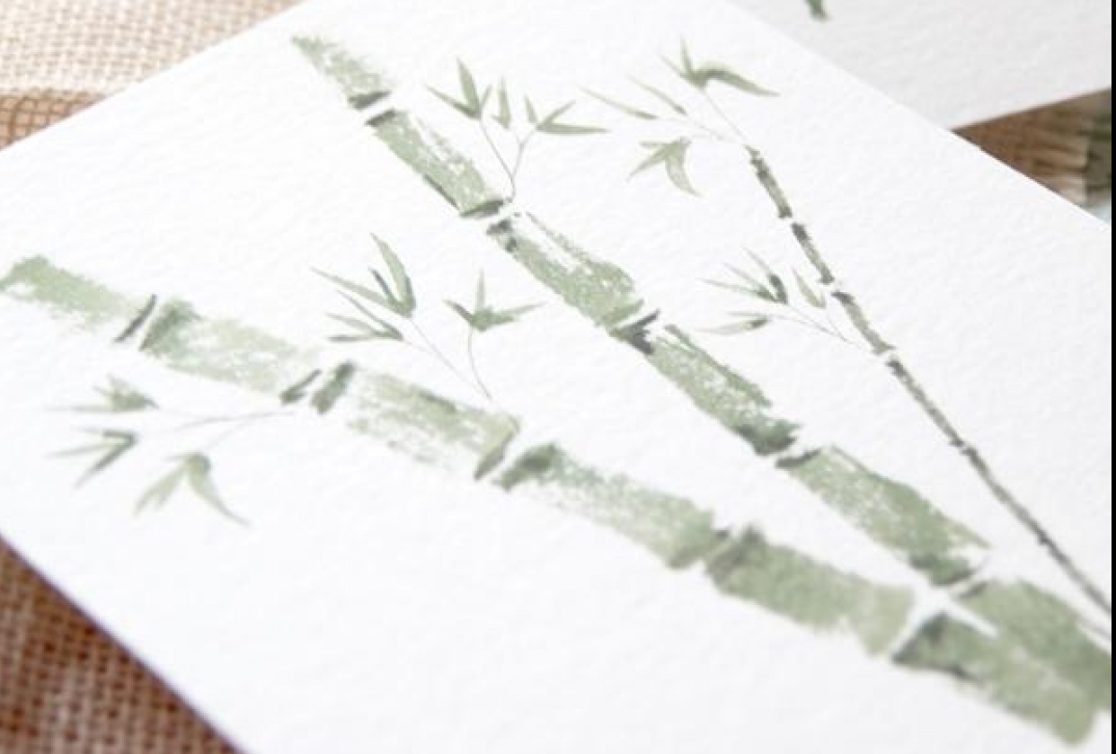 Bamboo with round brush - student project