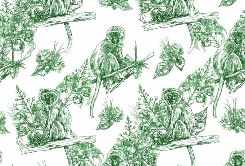 Green Monkey Toile