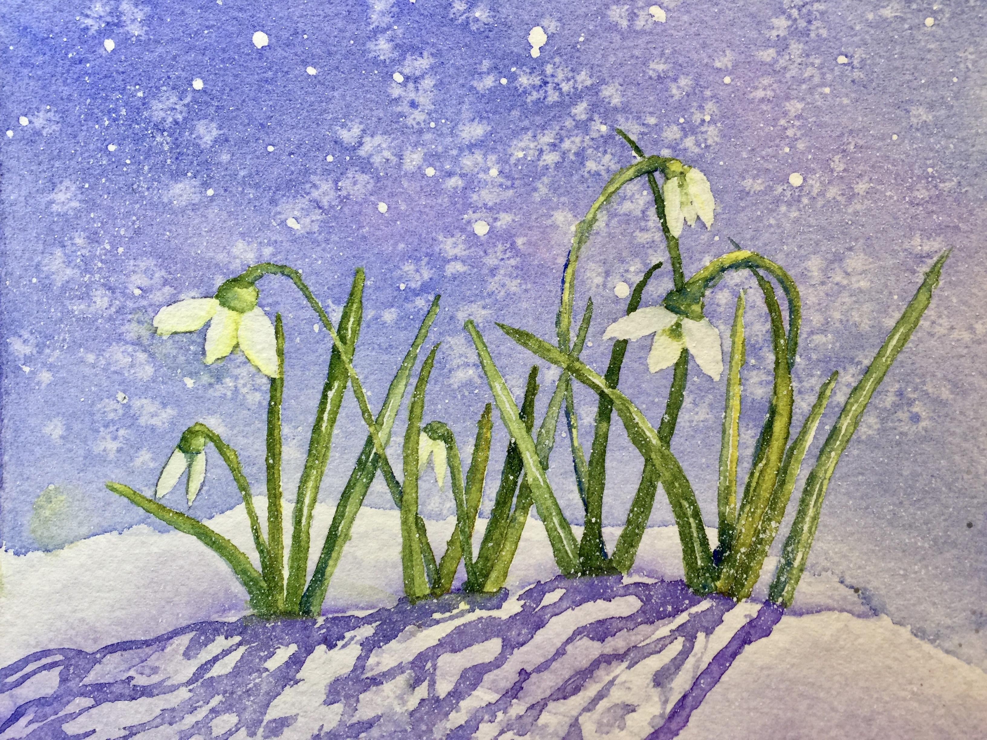 Snowbells - thanks for the inspiration Melinda! - student project
