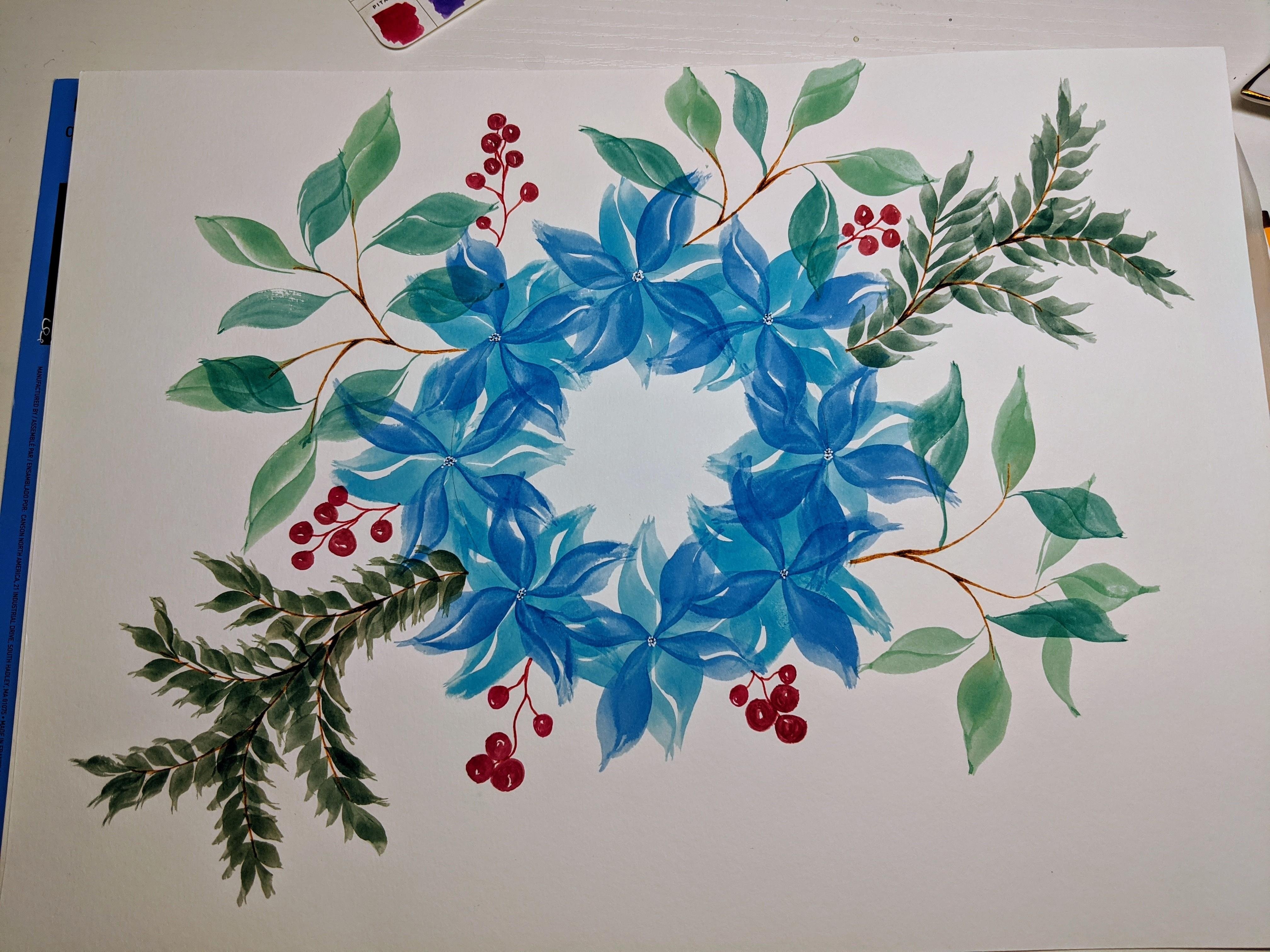 Blue Wreath - student project