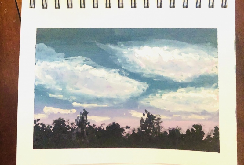 Gouache sunset