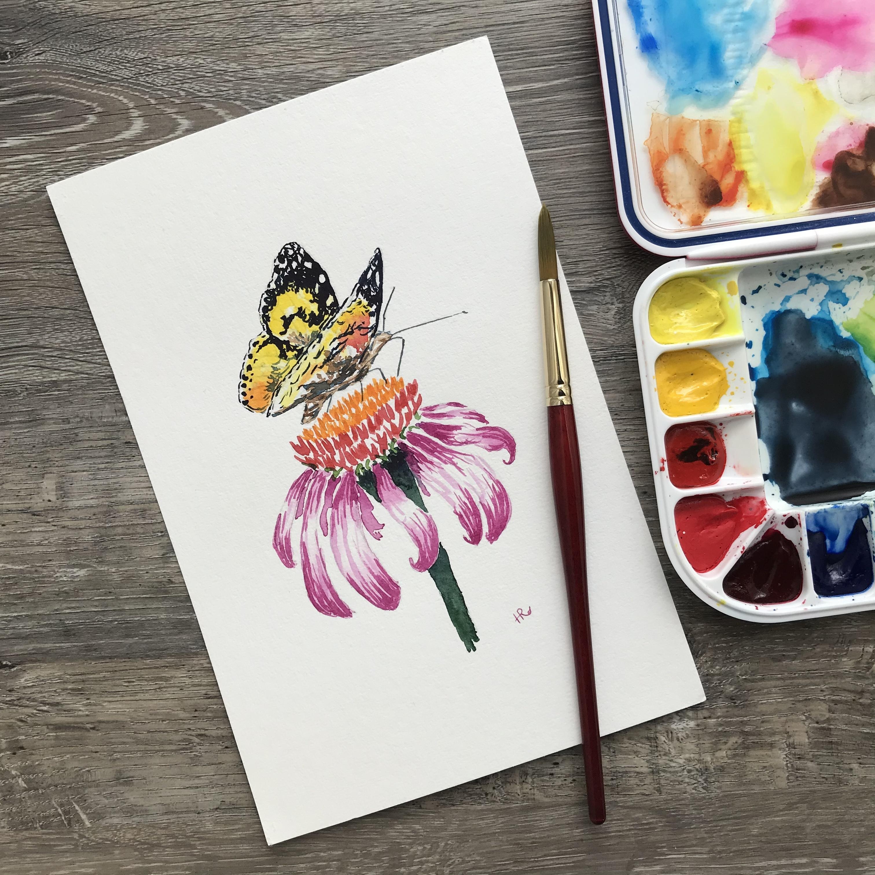 Painted Lady in the Garden - student project