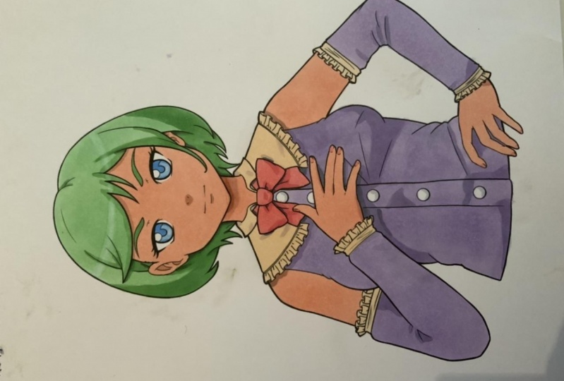Coloured with markers