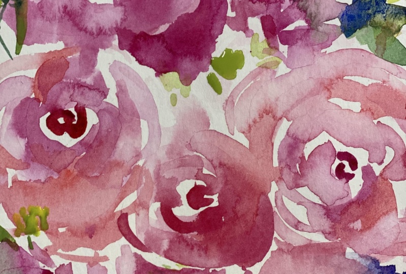 Modern Floral Sketch from Kris’ Class!