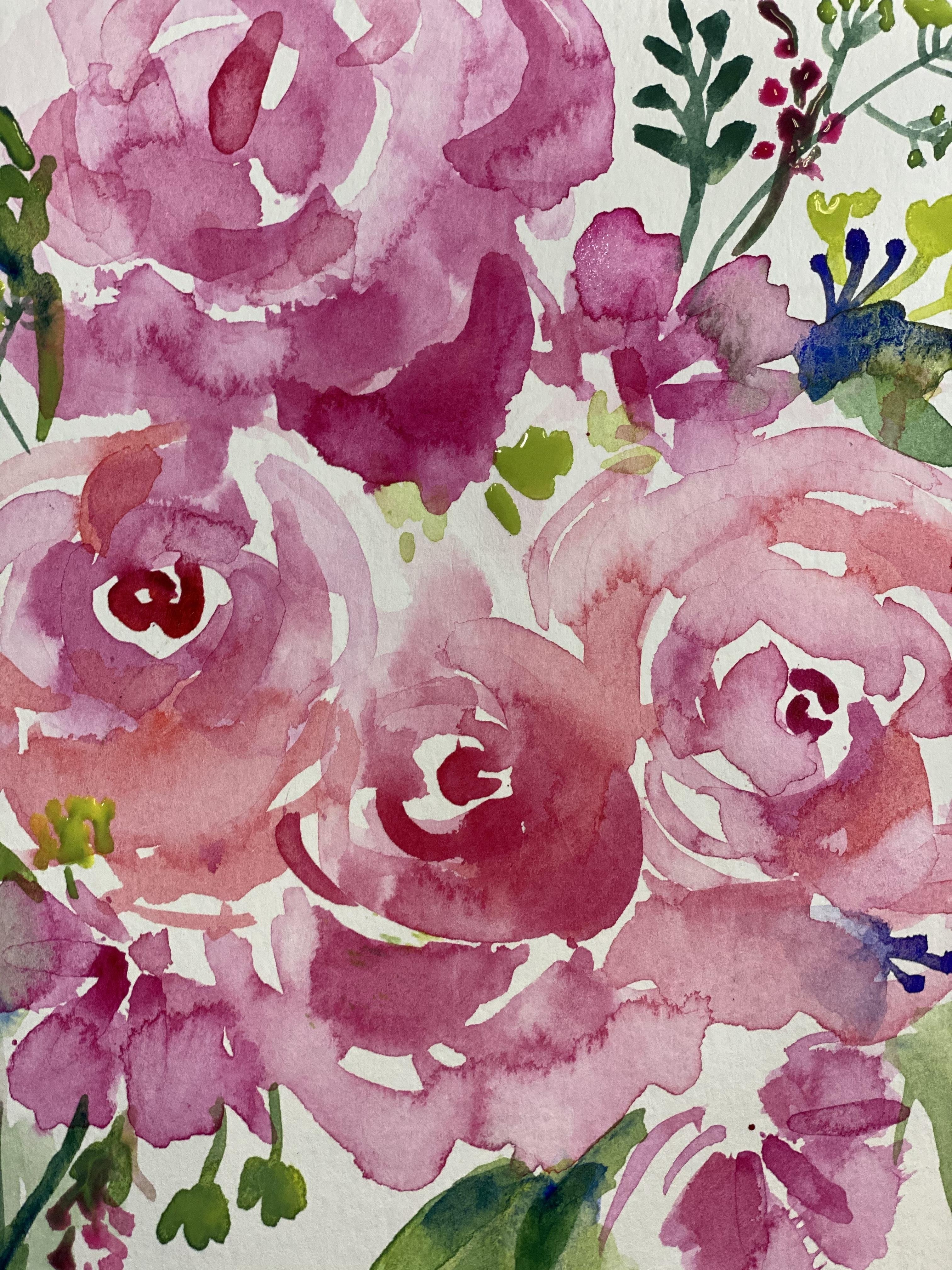 Modern Floral Sketch from Kris’ Class! - student project