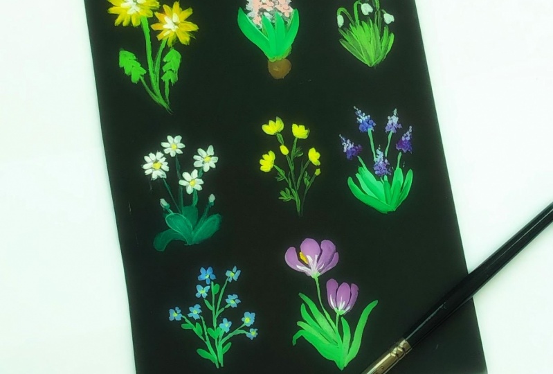 Gouache flowers