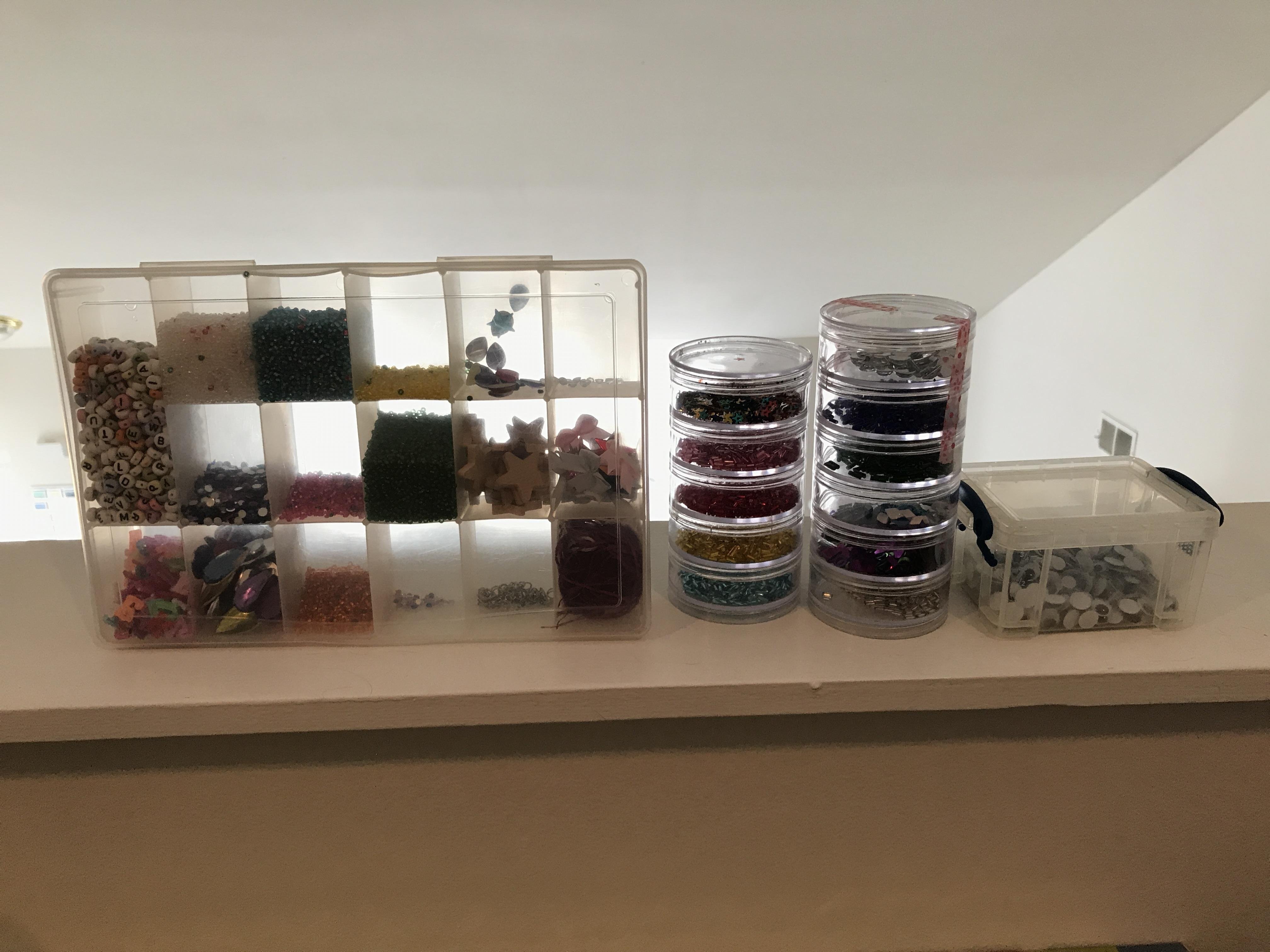 Suggested ways to store beads and jewelry - student project