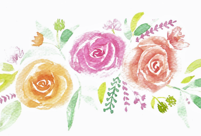 Watercolors Floral Bouquet