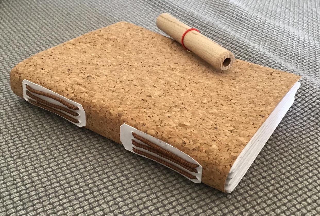 Cork paper cover - student project