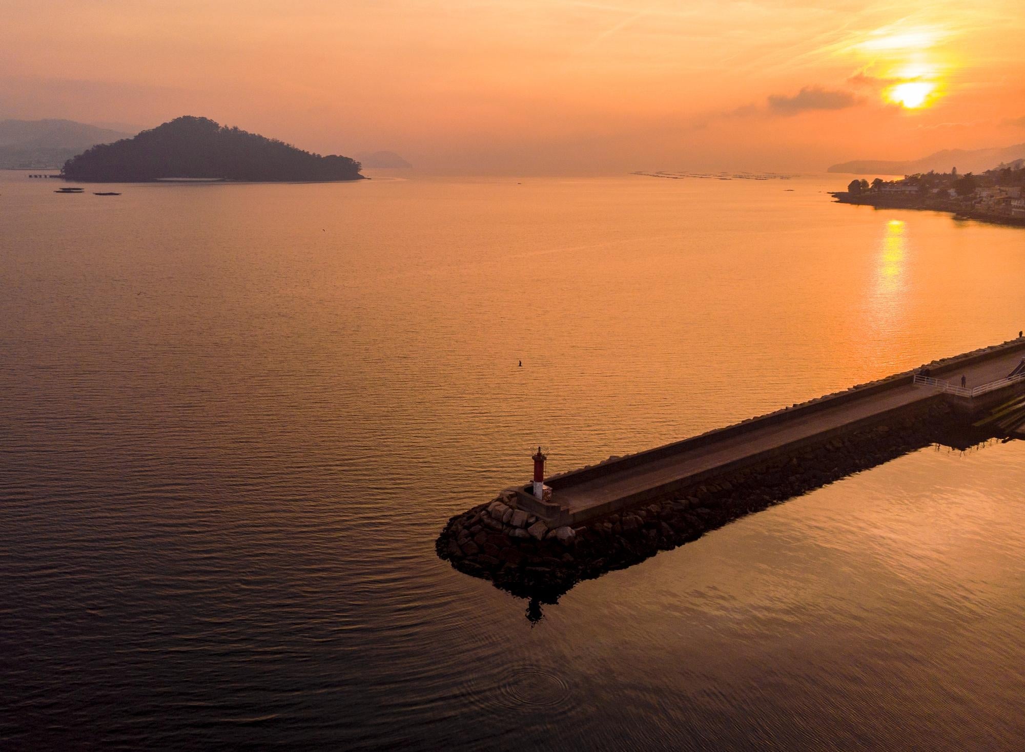 harbor sunset - student project