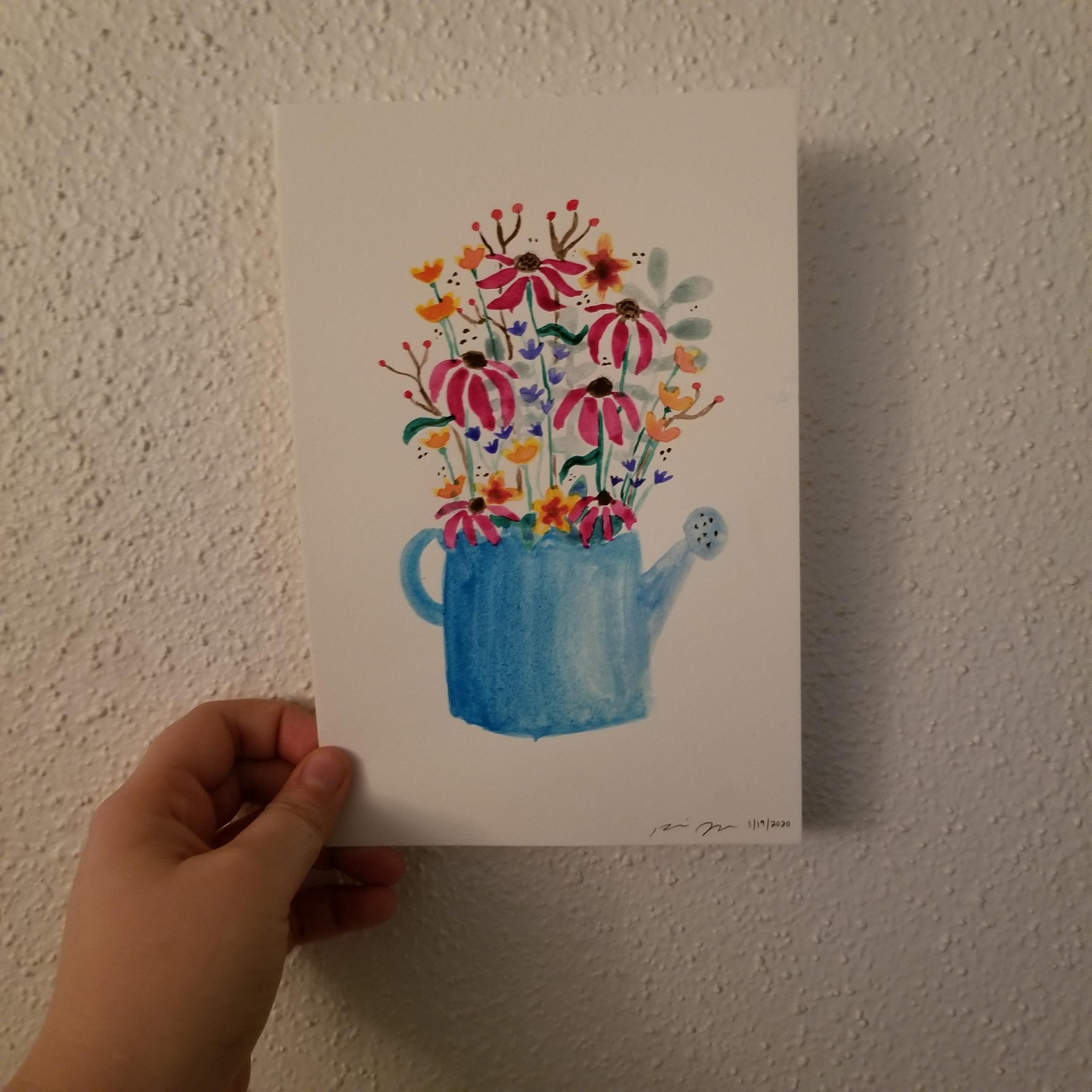 Watercolor Flowers - student project