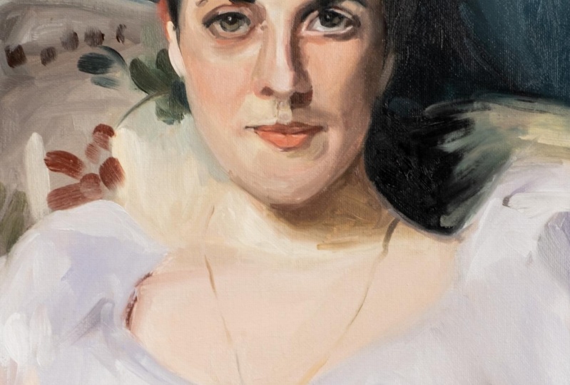 Portrait painting using the Zorn Palette