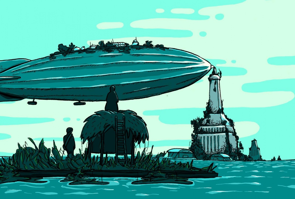 Somewhat hopeful airship & seaworld - student project