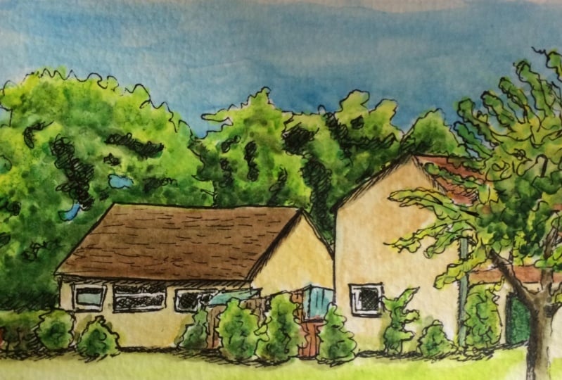 Urban sketching progress