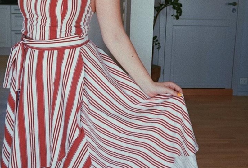 Wrap skirt from old bedsheet