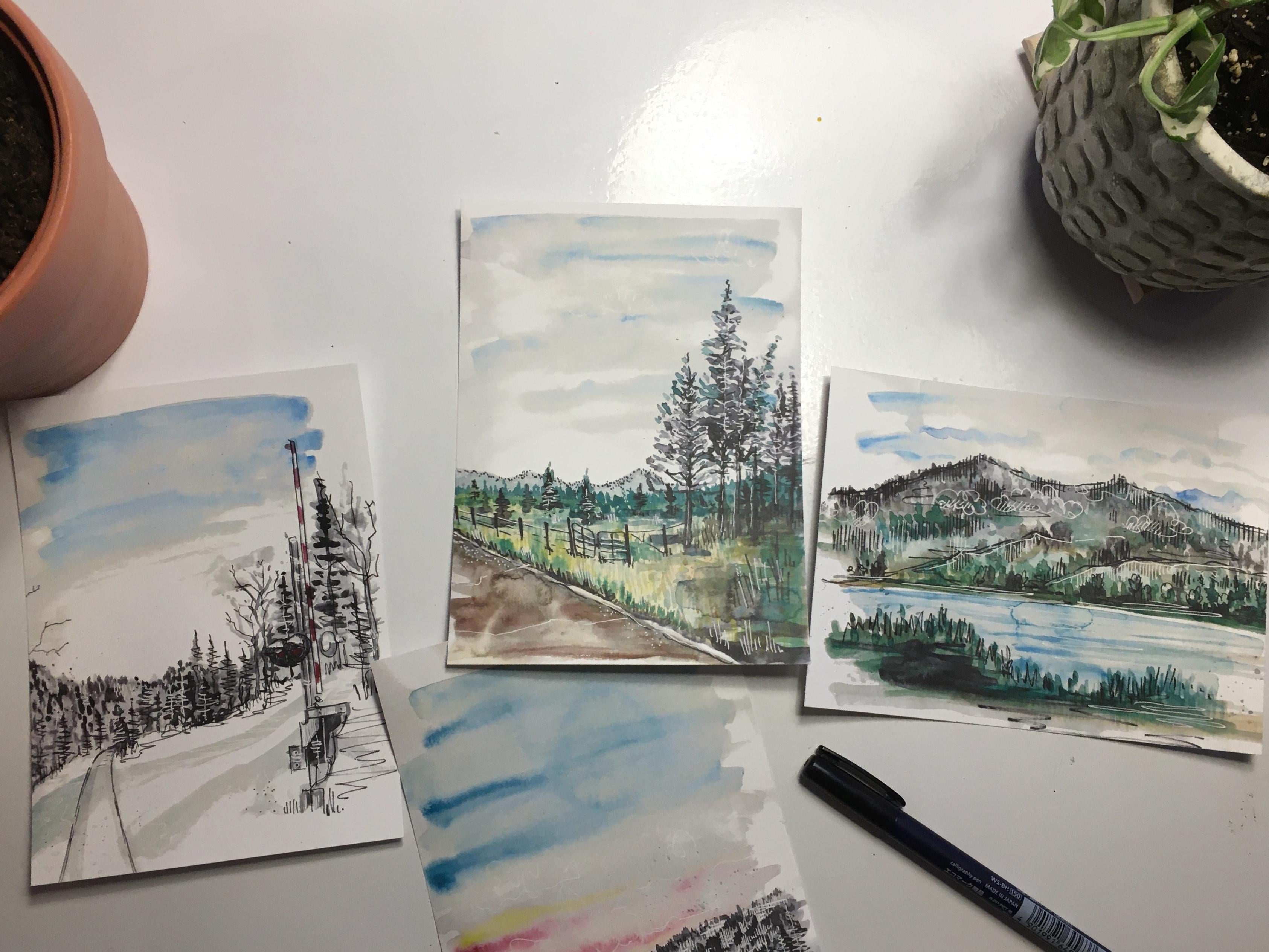Sweet Montana Postcards - student project