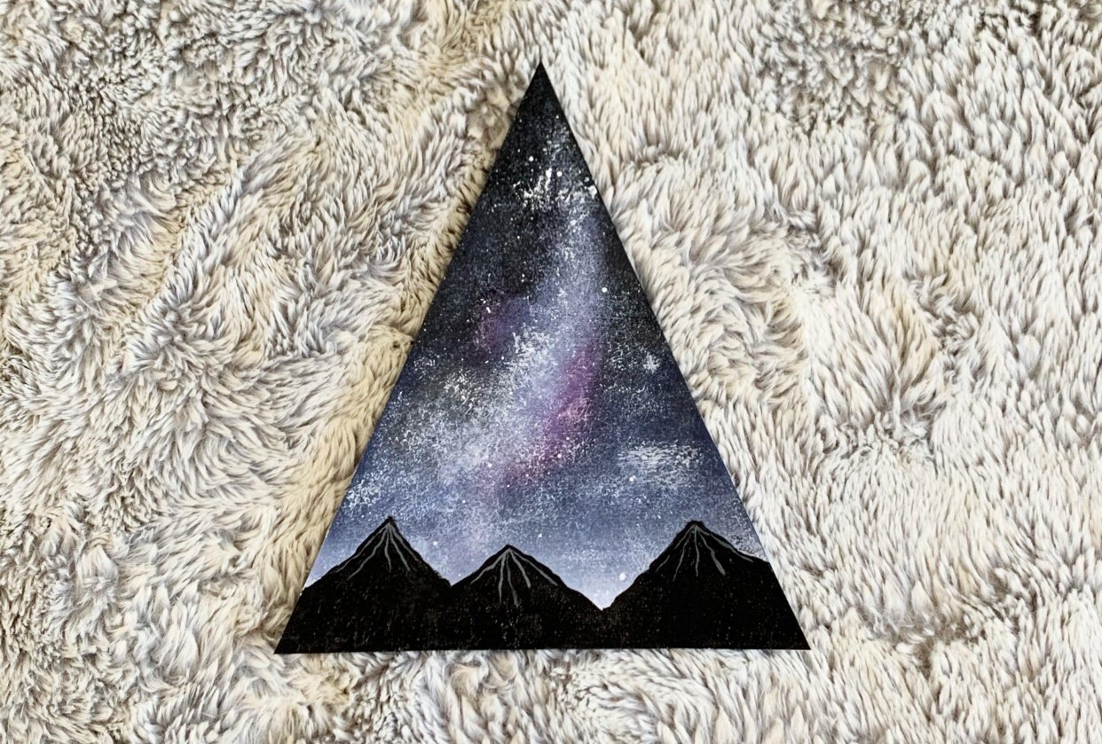 very first attempt at painting a galaxy - student project