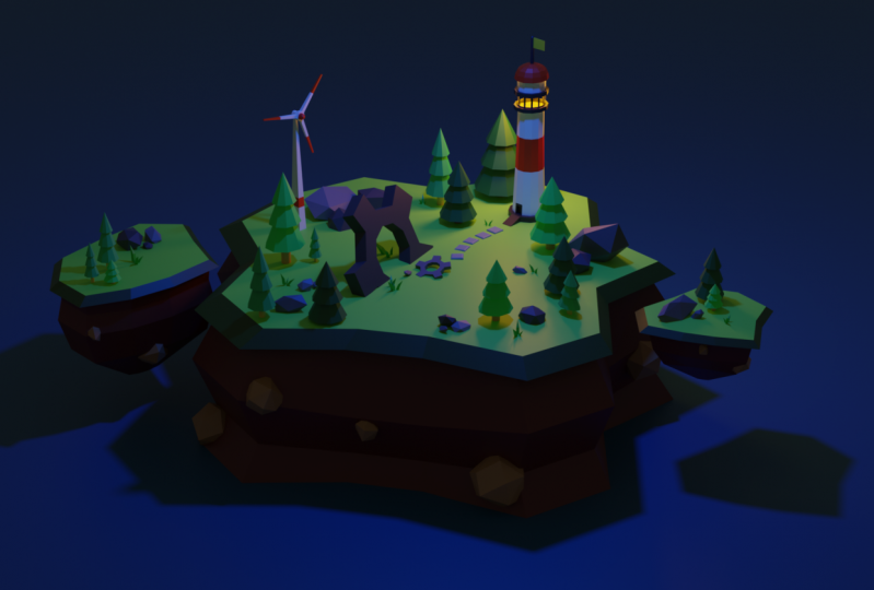 Flying island