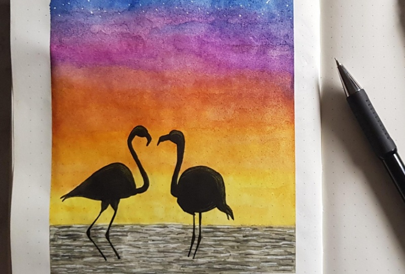 Watercolour Sunset