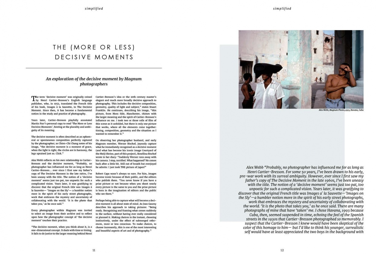 Simplified - magazine spread - student project