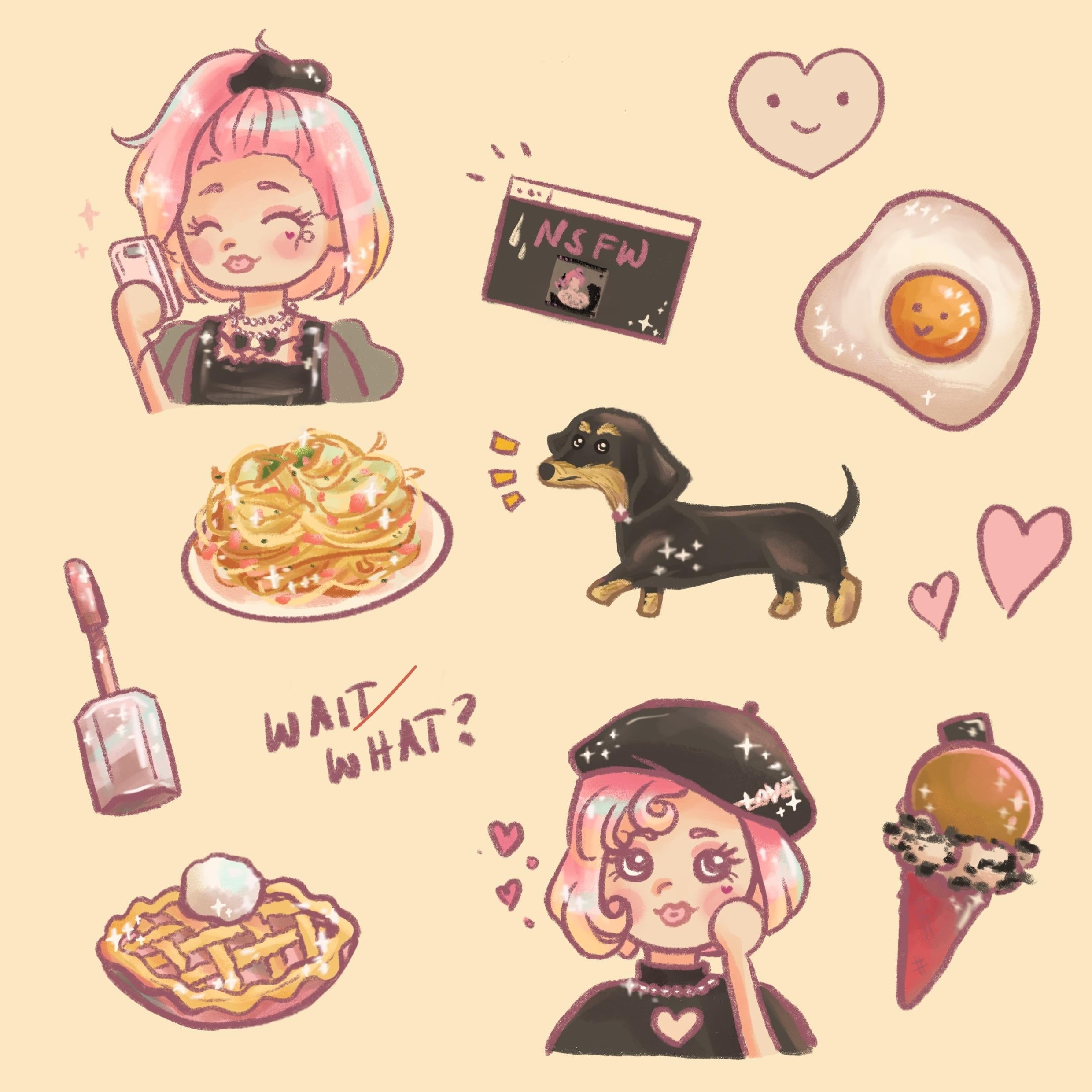 Digital sticker set - student project