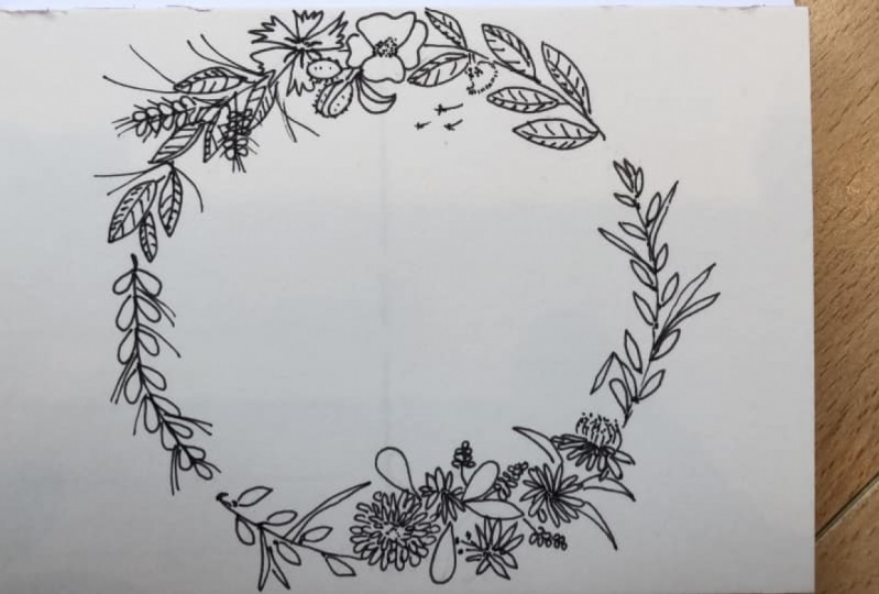 The "HappyAccident" Wreath (now with color)