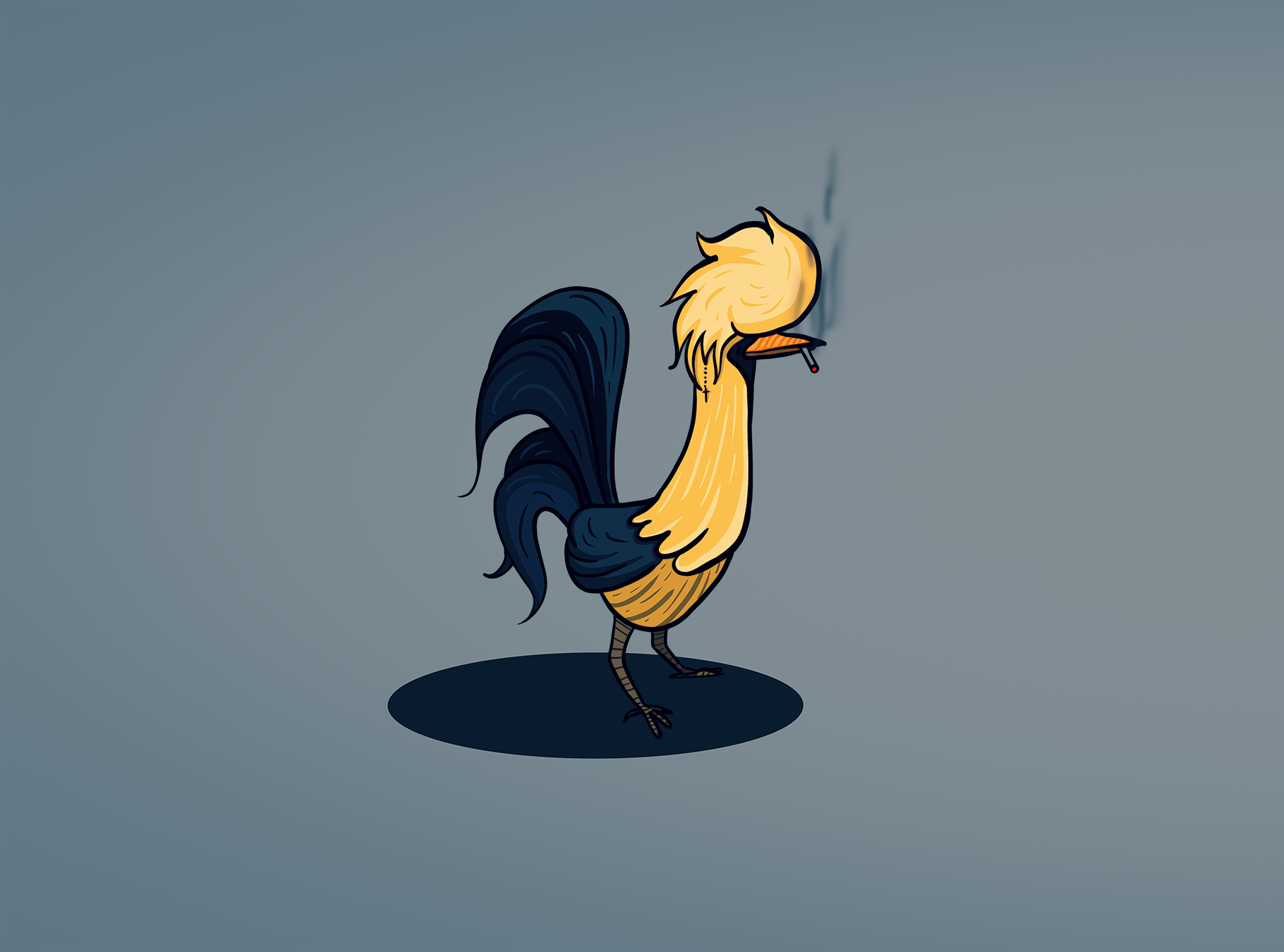 Edgy Polish Rooster - student project