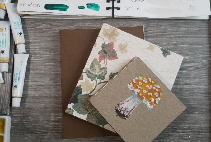 Coptic stitch sketchbook