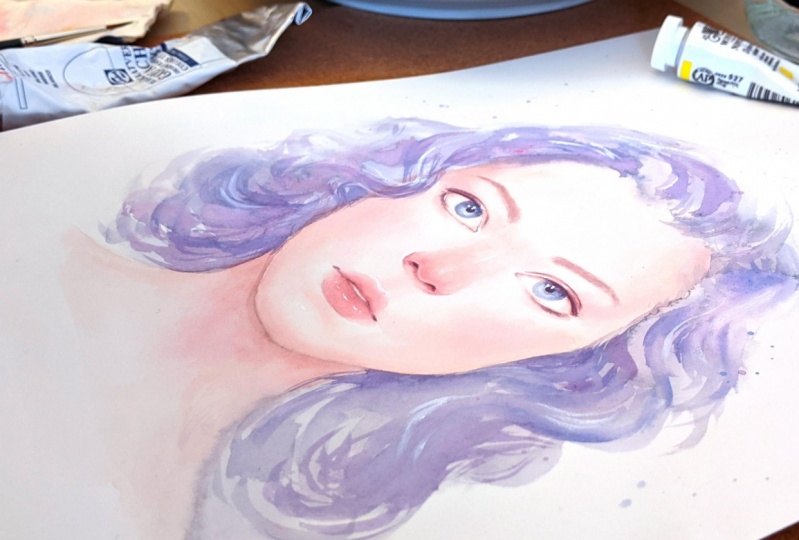 Sample Project - Gouache Portrait