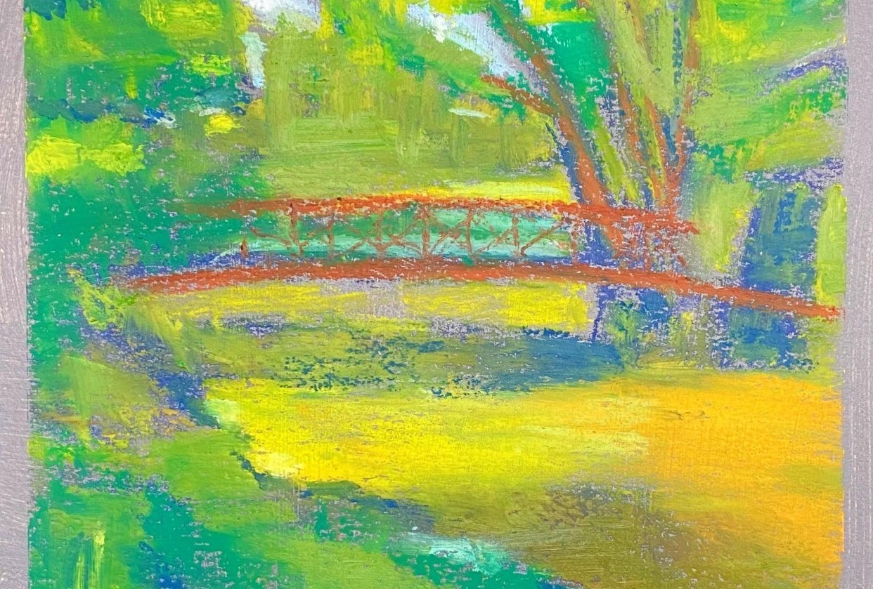 Impressionist Landscapes Using Oil Pastels - student project