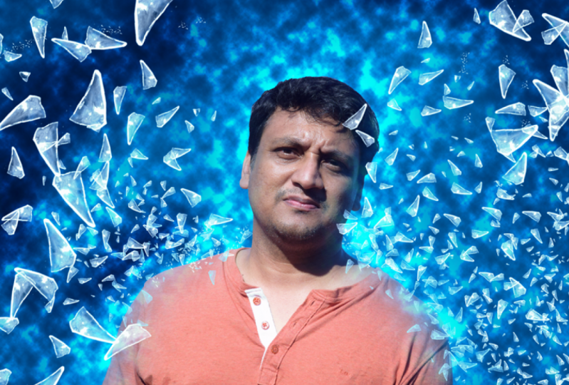 Glass Shatter effect on my Dad's picture