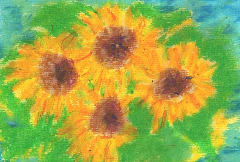Oil Pastel & Watercolor