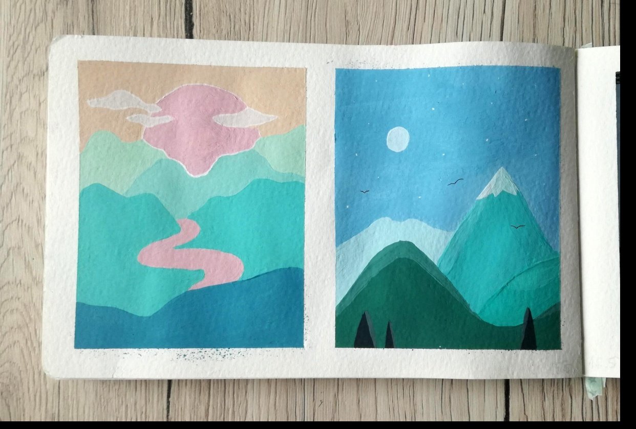 Nice to meet you, gouache - student project