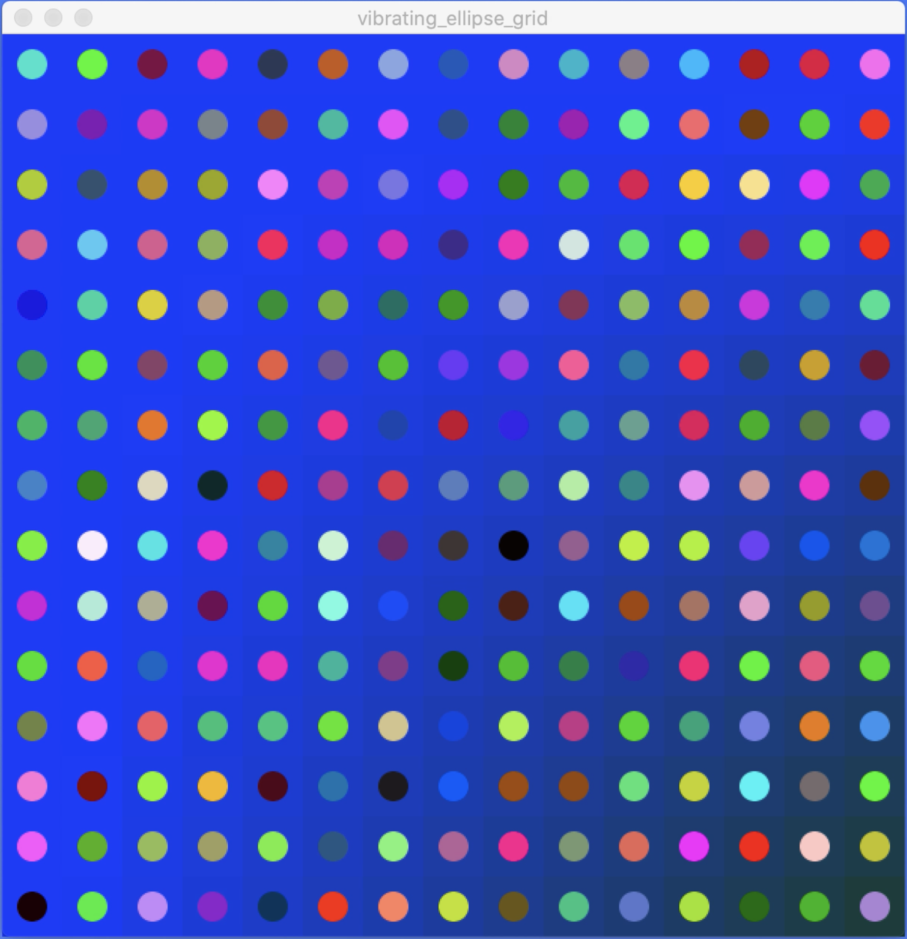 Random Color Ellipse Grid - student project
