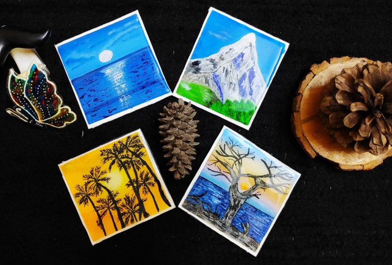 Four Beautiful Landscape Painting